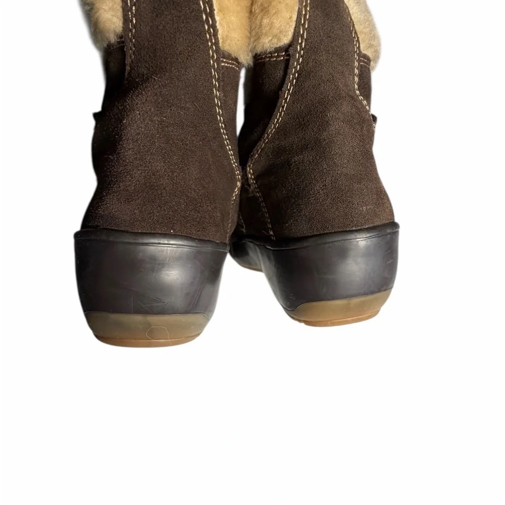 Naturalizer Brown Leather and Faux Fur-Lined Women's Snow Boots Sz 9.5